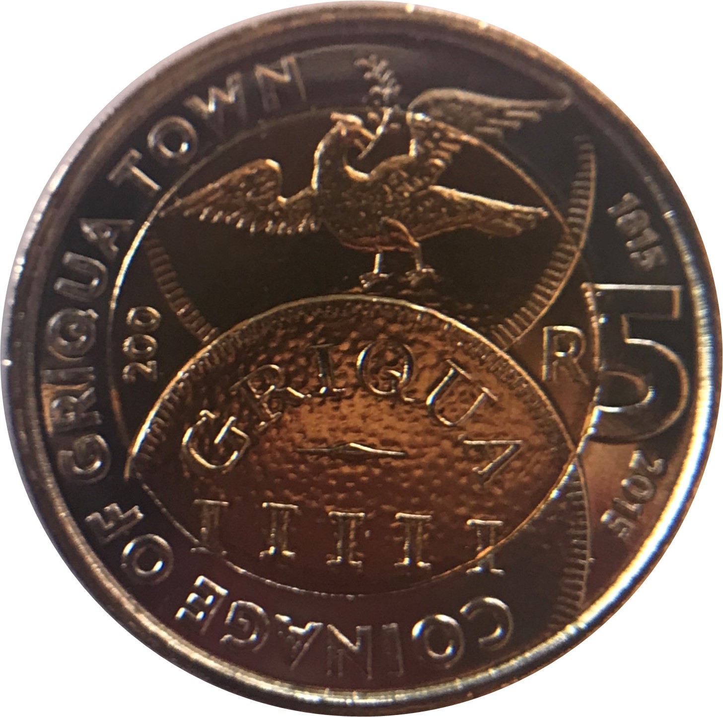 2015 Griqua Town celebration R5 coin new unc